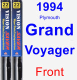 Front Wiper Blade Pack for 1994 Plymouth Grand Voyager - Vision Saver