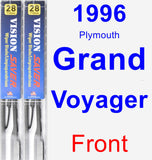 Front Wiper Blade Pack for 1996 Plymouth Grand Voyager - Vision Saver