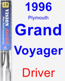 Driver Wiper Blade for 1996 Plymouth Grand Voyager - Vision Saver