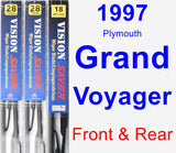 Front & Rear Wiper Blade Pack for 1997 Plymouth Grand Voyager - Vision Saver