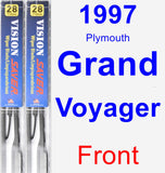 Front Wiper Blade Pack for 1997 Plymouth Grand Voyager - Vision Saver