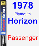 Passenger Wiper Blade for 1978 Plymouth Horizon - Vision Saver