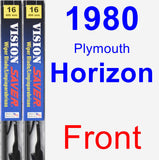 Front Wiper Blade Pack for 1980 Plymouth Horizon - Vision Saver