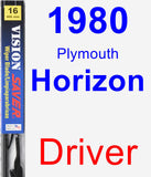 Driver Wiper Blade for 1980 Plymouth Horizon - Vision Saver