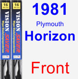 Front Wiper Blade Pack for 1981 Plymouth Horizon - Vision Saver