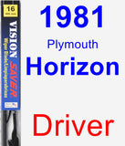 Driver Wiper Blade for 1981 Plymouth Horizon - Vision Saver