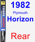 Rear Wiper Blade for 1982 Plymouth Horizon - Vision Saver