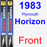 Front Wiper Blade Pack for 1983 Plymouth Horizon - Vision Saver