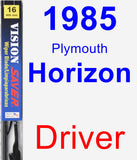 Driver Wiper Blade for 1985 Plymouth Horizon - Vision Saver