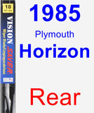 Rear Wiper Blade for 1985 Plymouth Horizon - Vision Saver