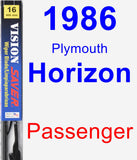 Passenger Wiper Blade for 1986 Plymouth Horizon - Vision Saver