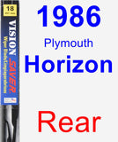 Rear Wiper Blade for 1986 Plymouth Horizon - Vision Saver