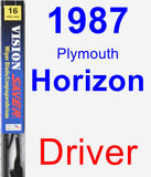 Driver Wiper Blade for 1987 Plymouth Horizon - Vision Saver