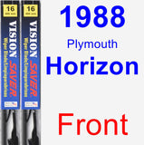 Front Wiper Blade Pack for 1988 Plymouth Horizon - Vision Saver