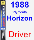 Driver Wiper Blade for 1988 Plymouth Horizon - Vision Saver