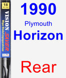 Rear Wiper Blade for 1990 Plymouth Horizon - Vision Saver