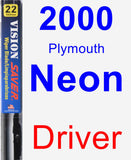 Driver Wiper Blade for 2000 Plymouth Neon - Vision Saver