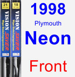 Front Wiper Blade Pack for 1998 Plymouth Neon - Vision Saver