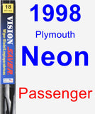 Passenger Wiper Blade for 1998 Plymouth Neon - Vision Saver