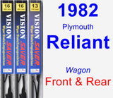 Front & Rear Wiper Blade Pack for 1982 Plymouth Reliant - Vision Saver