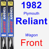 Front Wiper Blade Pack for 1982 Plymouth Reliant - Vision Saver