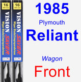 Front Wiper Blade Pack for 1985 Plymouth Reliant - Vision Saver