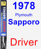 Driver Wiper Blade for 1978 Plymouth Sapporo - Vision Saver