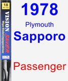 Passenger Wiper Blade for 1978 Plymouth Sapporo - Vision Saver