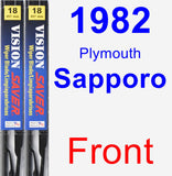 Front Wiper Blade Pack for 1982 Plymouth Sapporo - Vision Saver