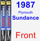 Front Wiper Blade Pack for 1987 Plymouth Sundance - Vision Saver