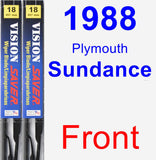 Front Wiper Blade Pack for 1988 Plymouth Sundance - Vision Saver