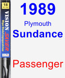 Passenger Wiper Blade for 1989 Plymouth Sundance - Vision Saver