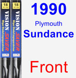 Front Wiper Blade Pack for 1990 Plymouth Sundance - Vision Saver