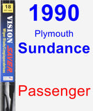 Passenger Wiper Blade for 1990 Plymouth Sundance - Vision Saver