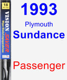 Passenger Wiper Blade for 1993 Plymouth Sundance - Vision Saver