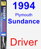 Driver Wiper Blade for 1994 Plymouth Sundance - Vision Saver