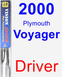 Driver Wiper Blade for 2000 Plymouth Voyager - Vision Saver