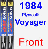 Front Wiper Blade Pack for 1984 Plymouth Voyager - Vision Saver