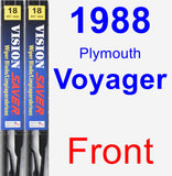 Front Wiper Blade Pack for 1988 Plymouth Voyager - Vision Saver