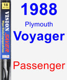 Passenger Wiper Blade for 1988 Plymouth Voyager - Vision Saver