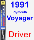 Driver Wiper Blade for 1991 Plymouth Voyager - Vision Saver