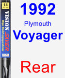 Rear Wiper Blade for 1992 Plymouth Voyager - Vision Saver