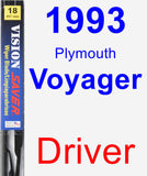 Driver Wiper Blade for 1993 Plymouth Voyager - Vision Saver