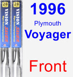 Front Wiper Blade Pack for 1996 Plymouth Voyager - Vision Saver