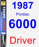 Driver Wiper Blade for 1987 Pontiac 6000 - Vision Saver