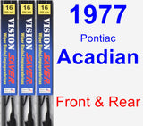 Front & Rear Wiper Blade Pack for 1977 Pontiac Acadian - Vision Saver