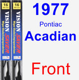 Front Wiper Blade Pack for 1977 Pontiac Acadian - Vision Saver