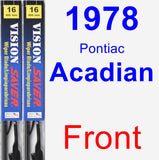 Front Wiper Blade Pack for 1978 Pontiac Acadian - Vision Saver