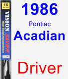 Driver Wiper Blade for 1986 Pontiac Acadian - Vision Saver