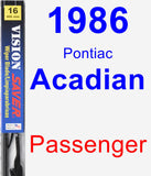 Passenger Wiper Blade for 1986 Pontiac Acadian - Vision Saver